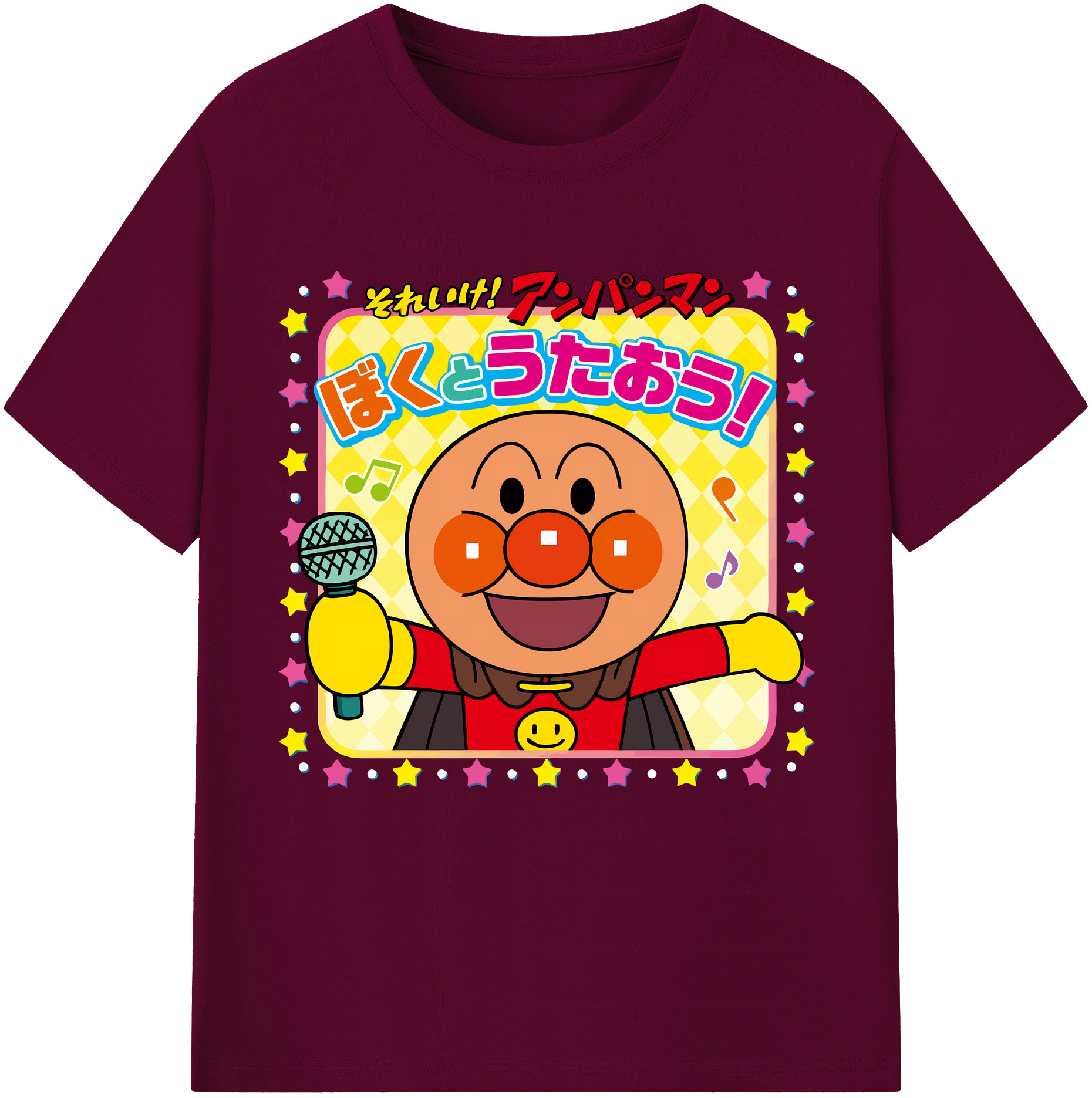 （画像用） アンパンマン Anpanman レディースカジュアルプリントTシャツ（綿100％）